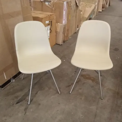 SET OF 2 FLAVIA PU LEATHER CHAIRS