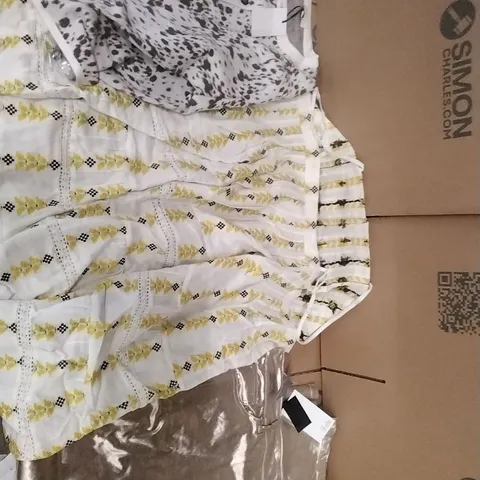 PALLET CONTAINING APPROXIMATELY 100 BRAND NEW DESIGNER WOMEN'S CLOTHES WHICH INCLUDE; SIMPLY BE PANTS, JD WILLIAMS DRESSES, CARDIGANS ETC