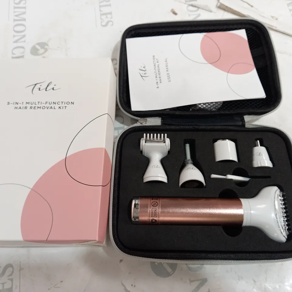 BOXED TILI 5-IN-1 MULTI FUNCTIONAL HAIR REMOVAL KIT PINK