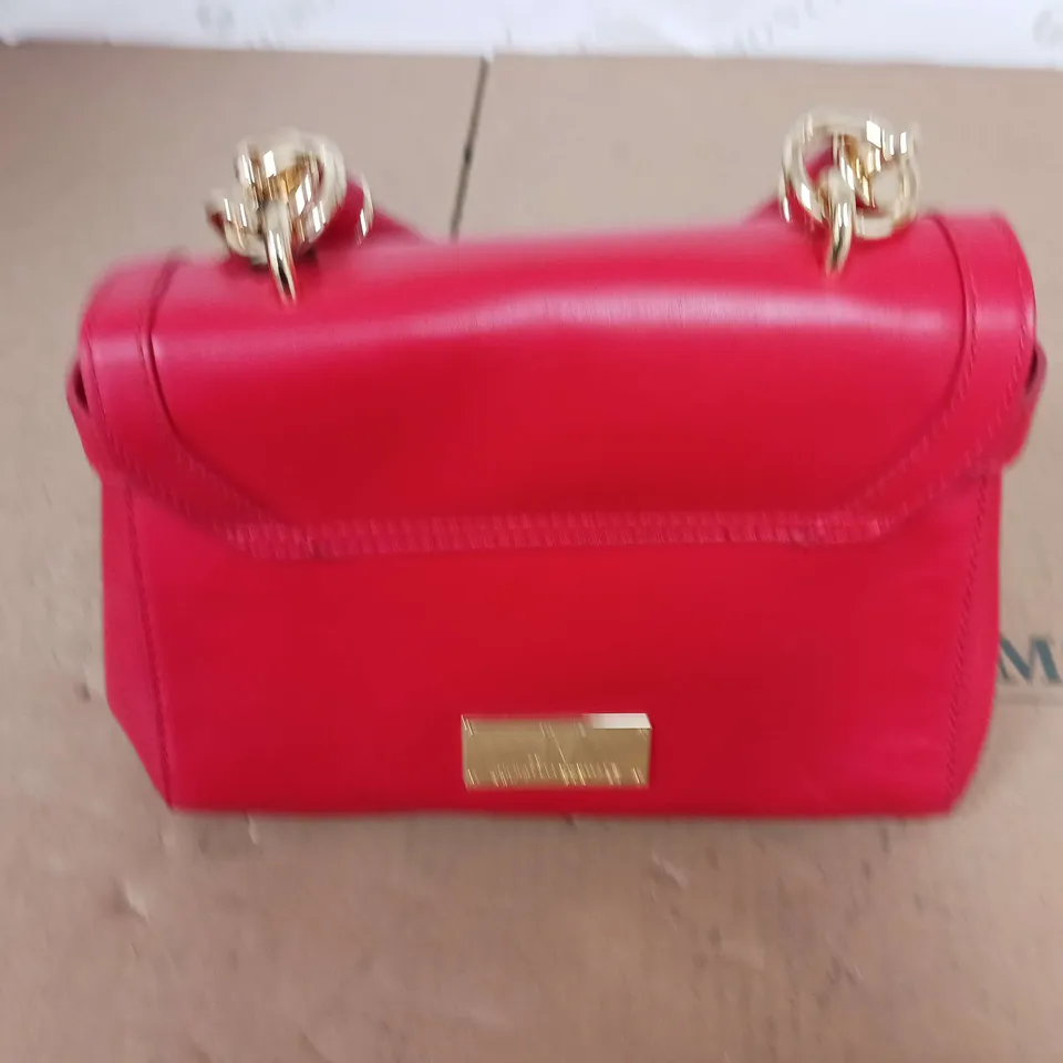 JULIAN MCDONALD RED LEATHER HANDBAG