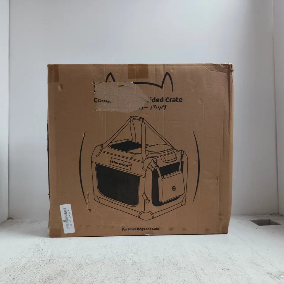 BOXED UNBRANDED COLLAPSIBLE SOFT SIDED PET CARRIER CRATE FOR SMALL DOGS AND CATS