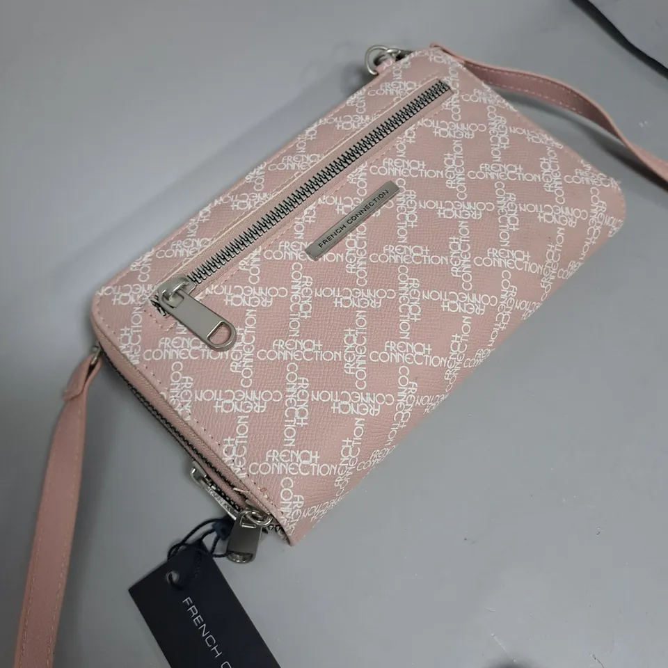 FRENCH CONNECTION PINK & WHITE HANDBAG