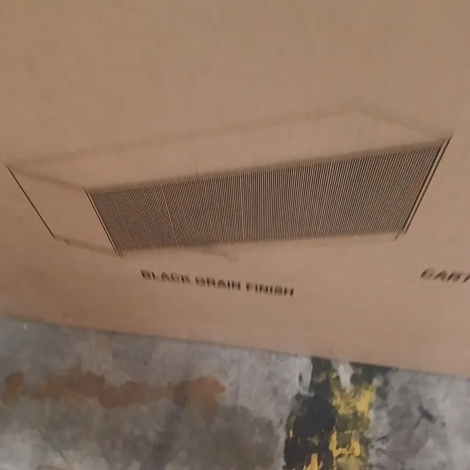 BOXED TV CONSOLE IN BLACK GRAIN FINISH (1 BOX)