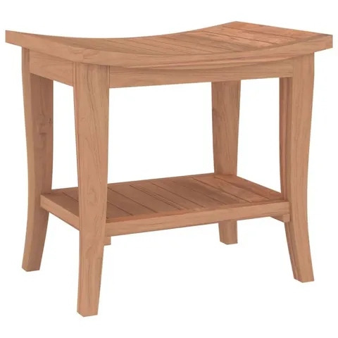 BOXED ROSALIND WHEELER SHOWER BENCH -TEAK- 50X35X45CM 