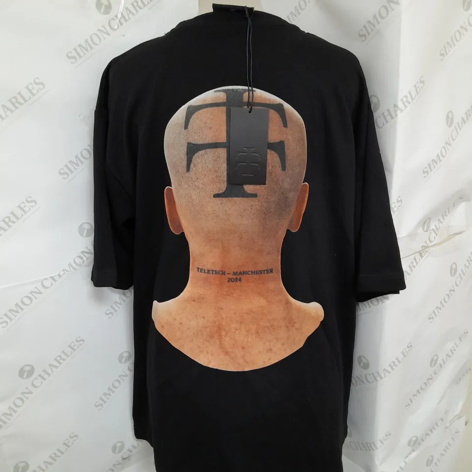 TELETECH PRINTED TSHIRT IN BLACK SIZE S