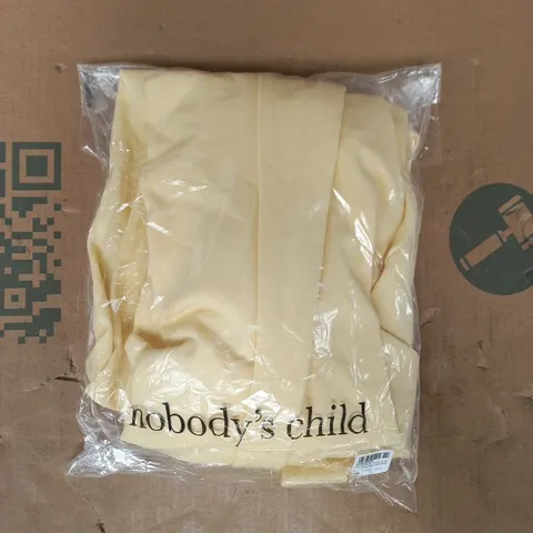 BAGGED NOBODY'S CHILD AMIE HALTER NECK MIDI DRESS IN YELLOW SIZE UK 8