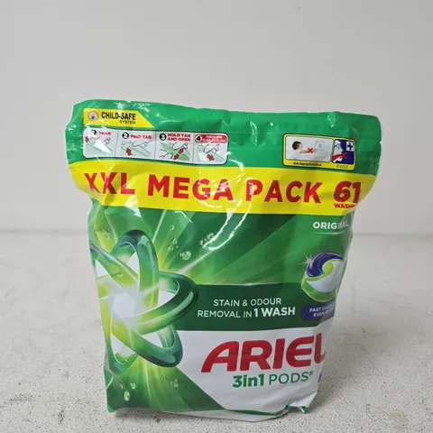 ARIEL 3IN1 PODS LAUNDRY DETERGENT β MEGA PACK (61 PODS), ORIGINAL