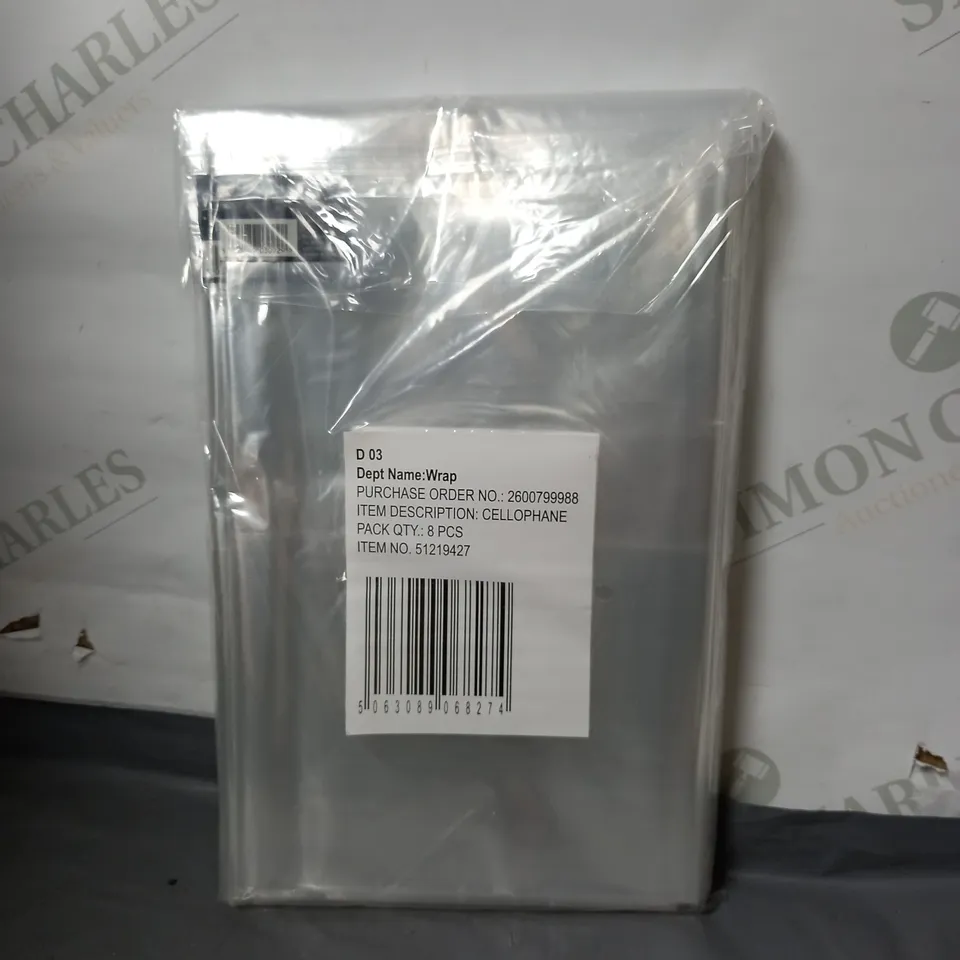 APPROXIMATELY 45 8-PACK OF CELLOPHANE 2-METRE SHEET