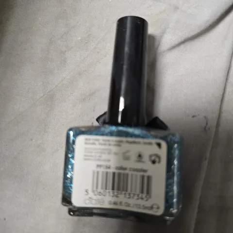 BLUE GLITTER NAIL POLISH – PAINT POTS BOTTLE WITH BLACK CAP AND DECORATIVE BOW