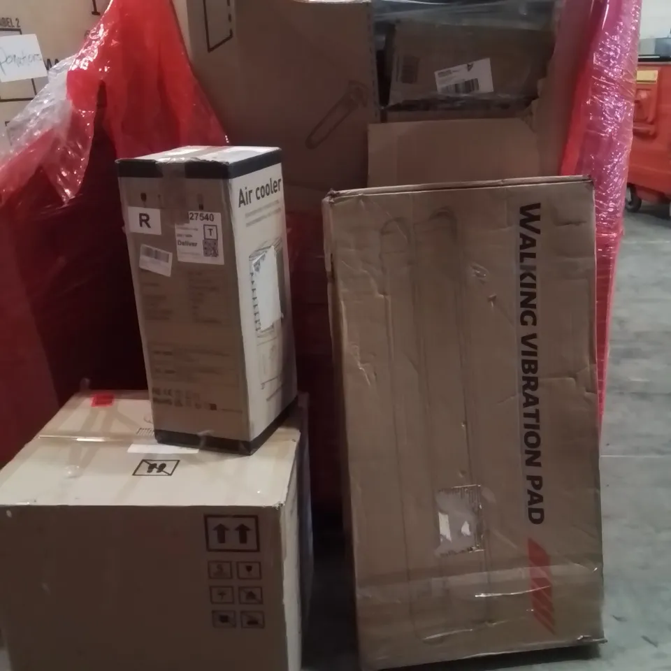 PALLET OF ASSORTED HOUSEHOLD GOODS AND PRODUCTS TO INCLUDE;AIR COOLER,WALKING PAD,AUTOMATIC CAT LITTER BOX