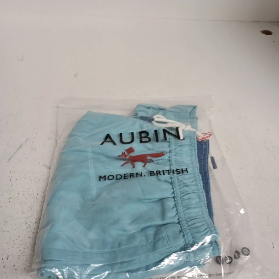 AUBIN SWIM SHORTS – AQUA BLUE, UK XL