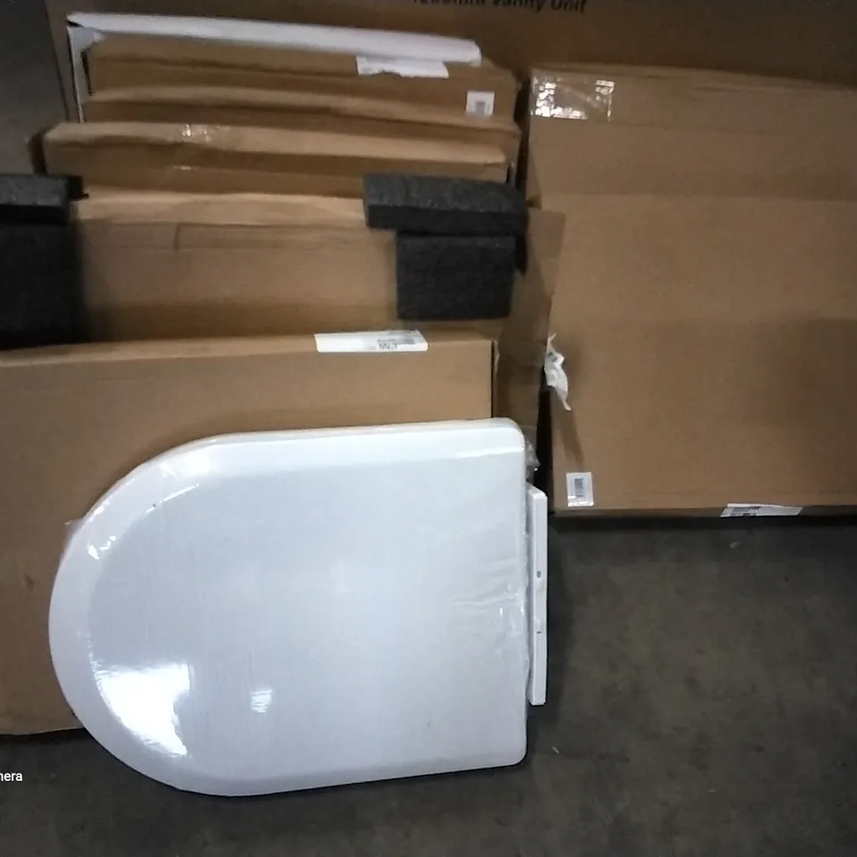 10  ASSORTED TOILET SEATS WITH COVERS