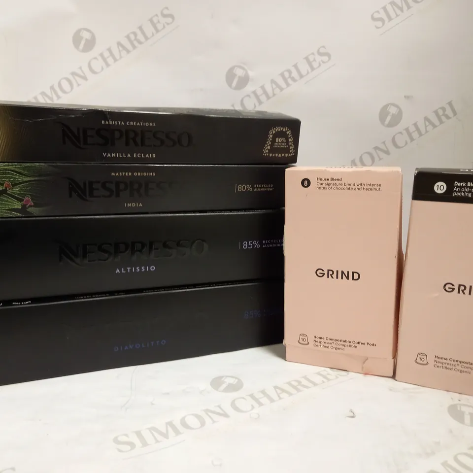 LOT OF 14 PACKS OF NESPRESSO-COMPATIBLE COFFEE CAPSULES