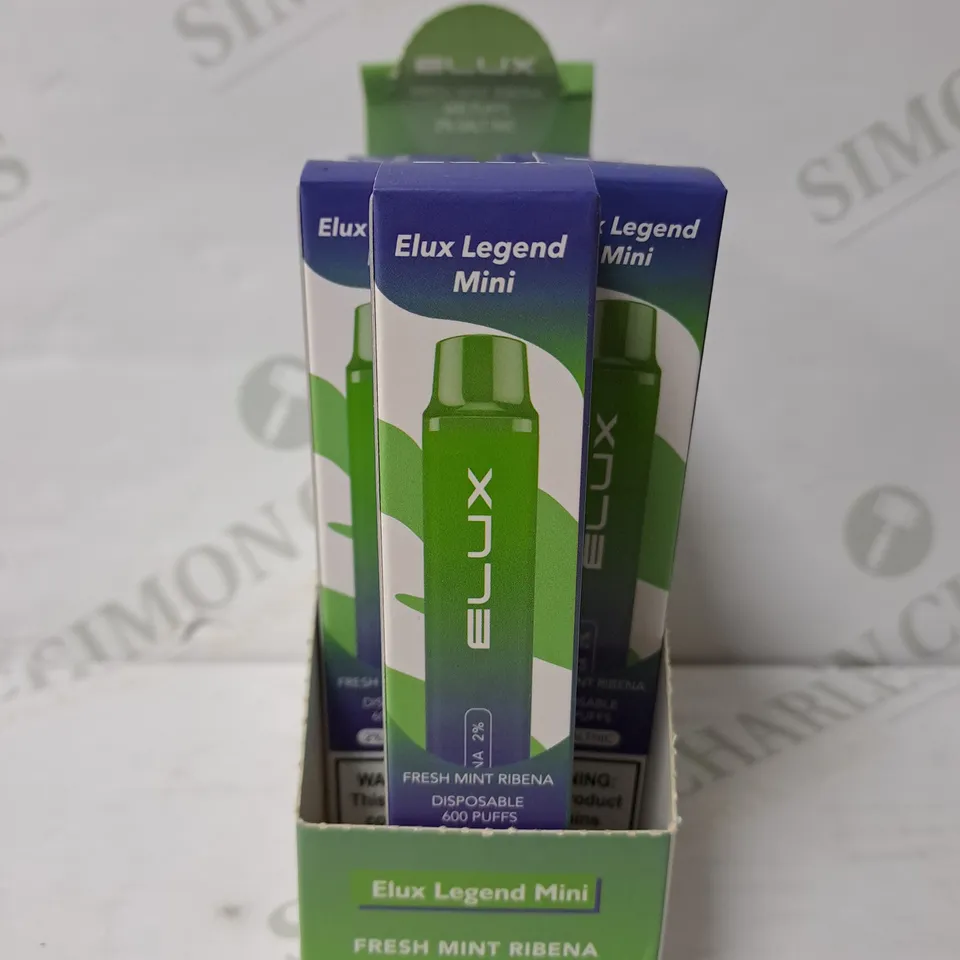 BOX OF 9 ELUX LEGEND MINI FRESH MINT RIBENA 