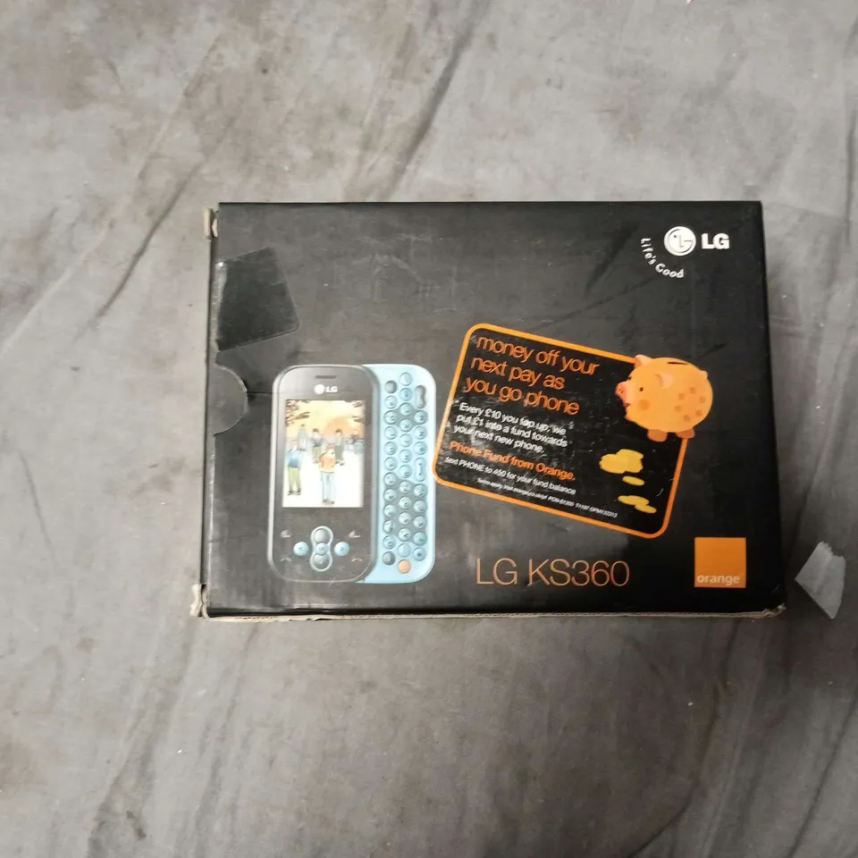 LG KS360 MOBILE PHONE – BLACK WITH SLIDE-OUT QWERTY KEYBOARD