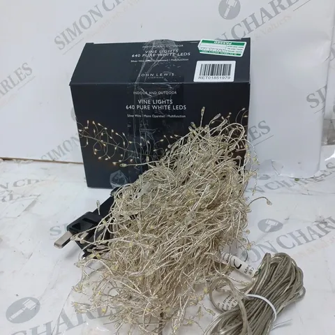 JOHN LEWIS VINE LIGHTS 640 PURE WHITE LEDS
