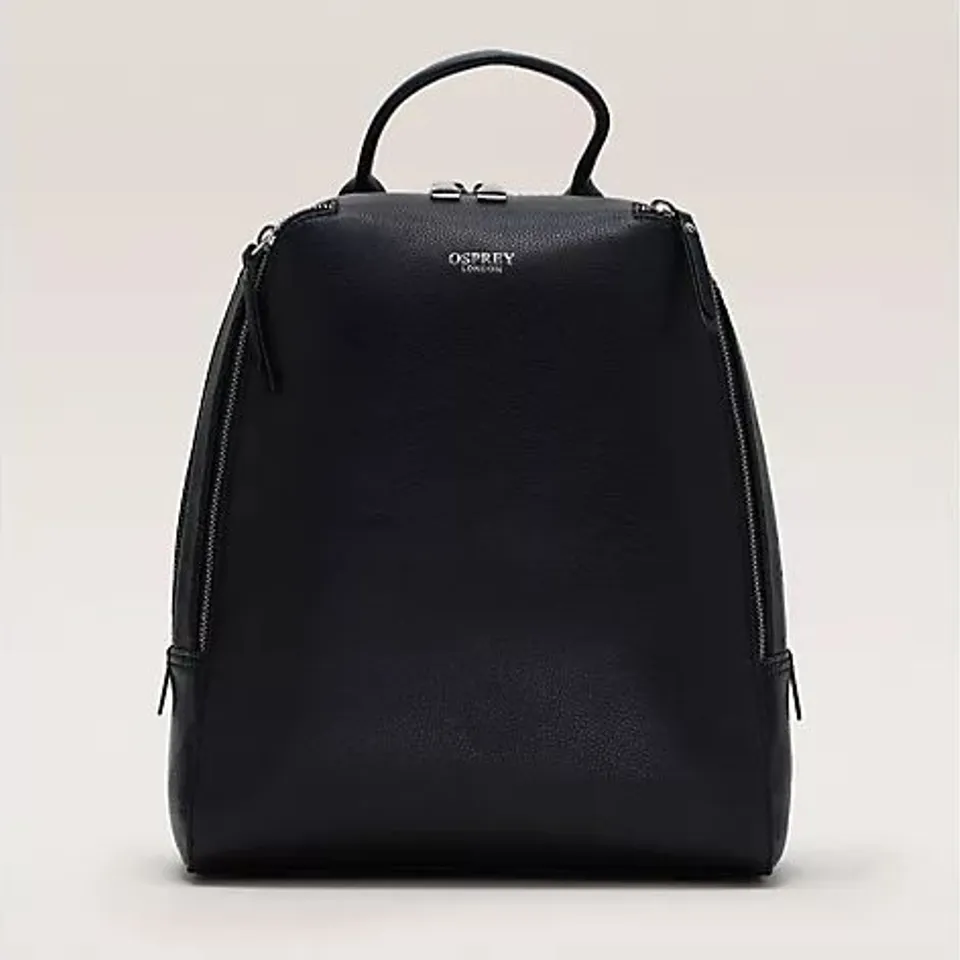 OSPREY LONDON OXFORD LEATHER BACKPACK IN BLACK