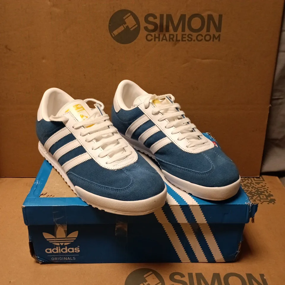 ADIDAS BECKENBAUER B34800 TRAINERS – BLUE SUEDE, UK 10
