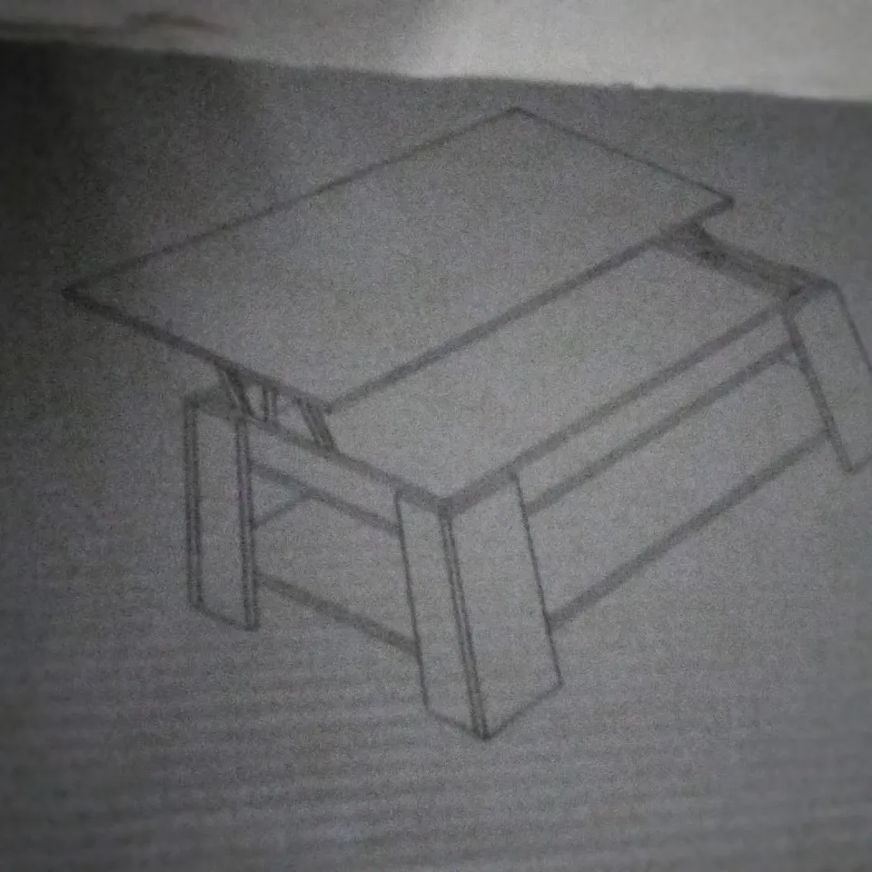 BOXED LIFT UP COFFEE TABLE ESPRESSO 