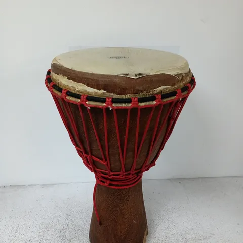 KAMBALA DJEMBE DRUM (WOODEN BODY, RED CORD RIM) – HAND DRUM