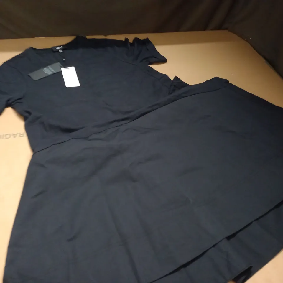 ME+EM MIX MEDIA SWING DRESS IN BLACK - UK 10