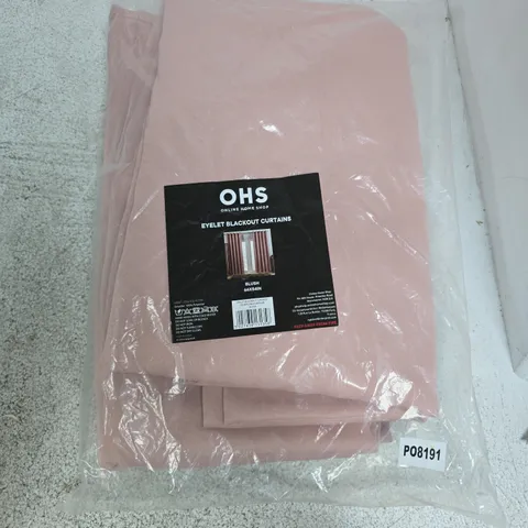 OHS EYELET BLACKOUT CURTAINS β BLUSH, 66X54IN