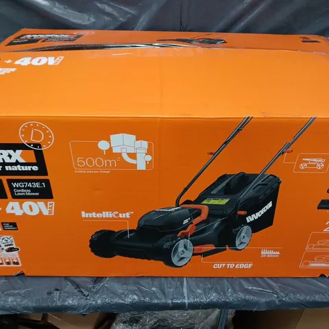 WORX 40V Cordless Lawn Mower WG743E.1 – IntelliCut (2x20V Batteries) Boxed