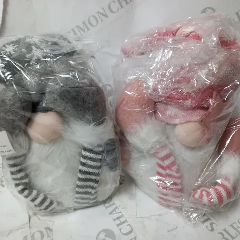 FESTIVE PAIR OF PRE-LIT GNOME DANGLY LEGS