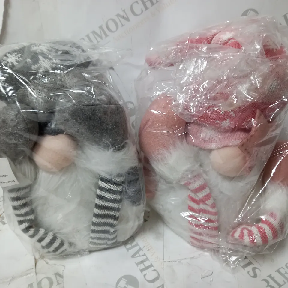 FESTIVE PAIR OF PRE-LIT GNOME DANGLY LEGS