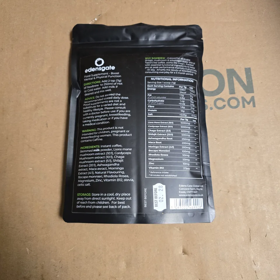 EDEN'S GATE RAW BREW COFFEE MIX – SHILAJIT, MUSHROOM & ADAPTOGEN SACHET