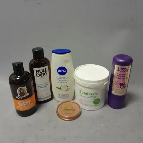 APPROXIMATELY 20 ASSORTED HEALTH & BEAUTY ITEMS TO INCLUDE - BULLDOG SHAMPOO, AUSSIE 3 MINUTE MIRACLE AND EPADERM OINTMENT