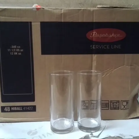 BOXED PASABAHCE HIBALL GLASSES SET OF 48