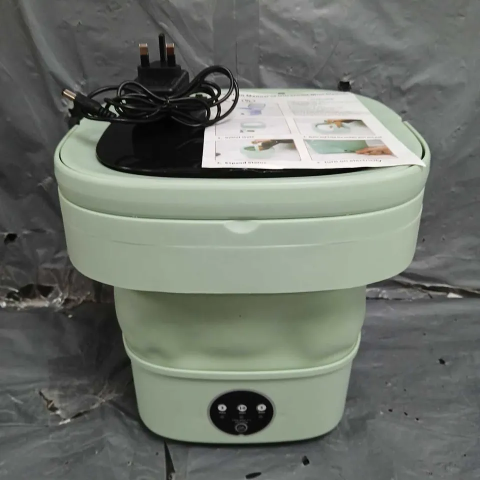 ELECTRICAL MINI FOLDING WASHING MACHINE IN MINT