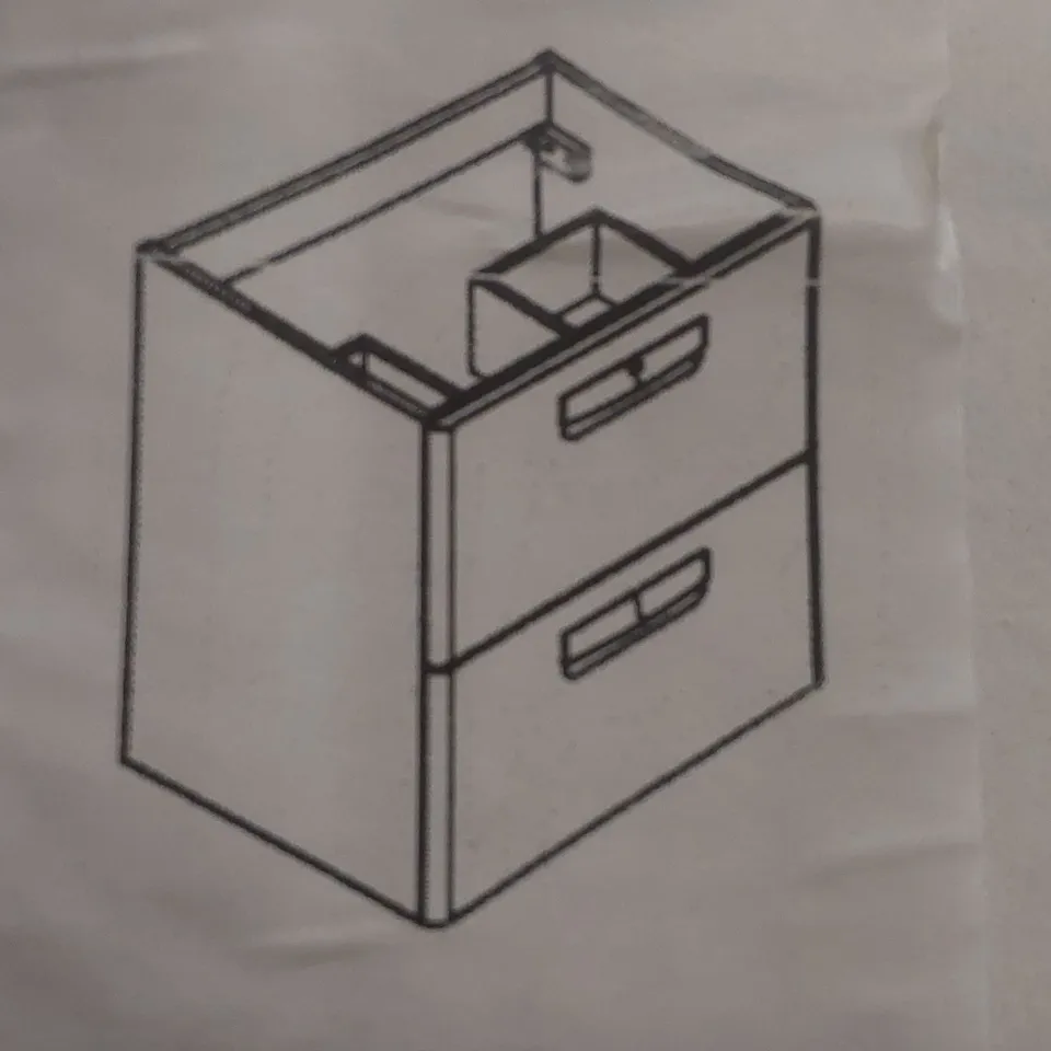 BRAND NEW BOXED ROCA VANITY UNIT BASE GAP 2 DRAWER - GLOSSY WHITE