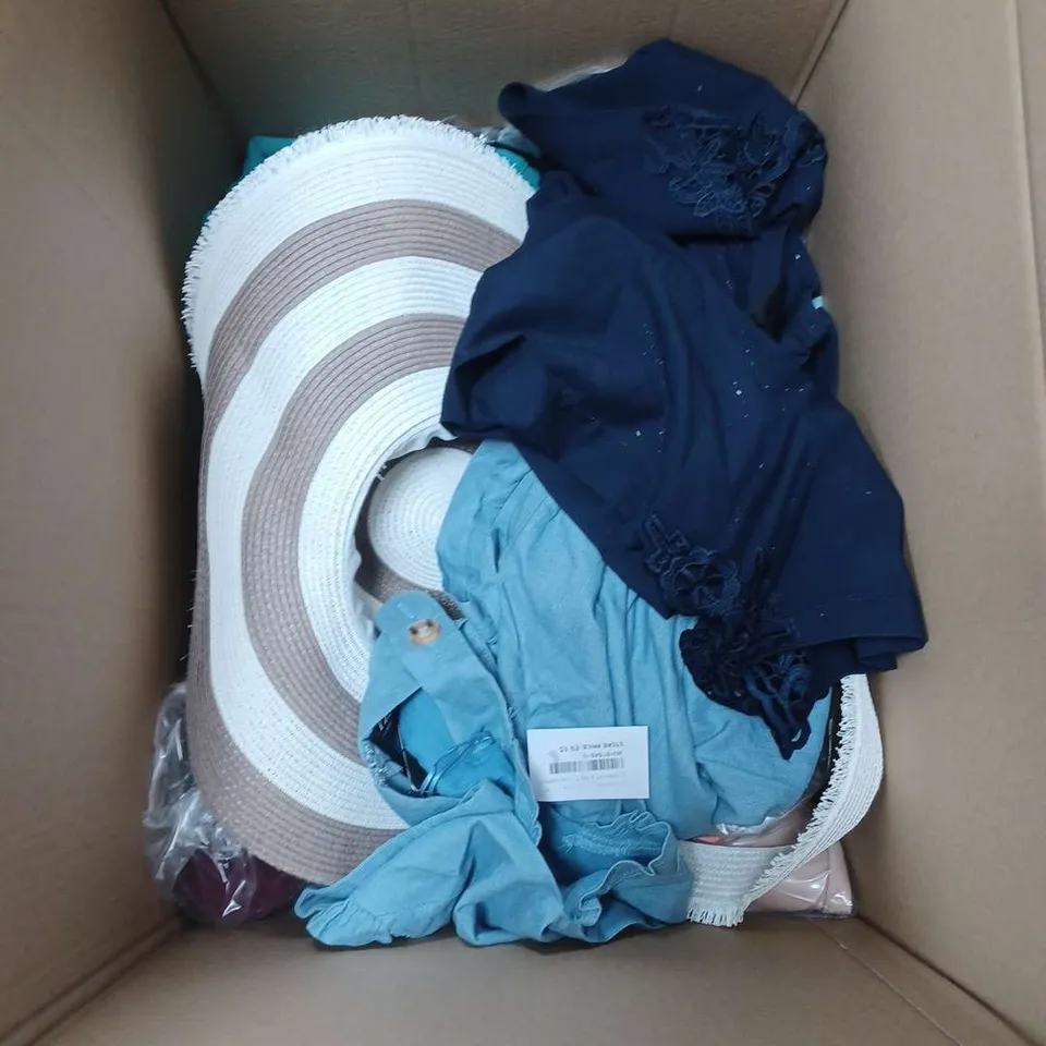 APPROXIMATELY 20 LADIES CLOTHING ITEMS IN VARIOUS COLOURS, STYLES AND SIZES