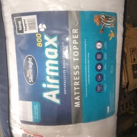 BAGGED SILENTNIGHT AIRMAX 800 MATTRESS TOPPER - KINGSIZE
