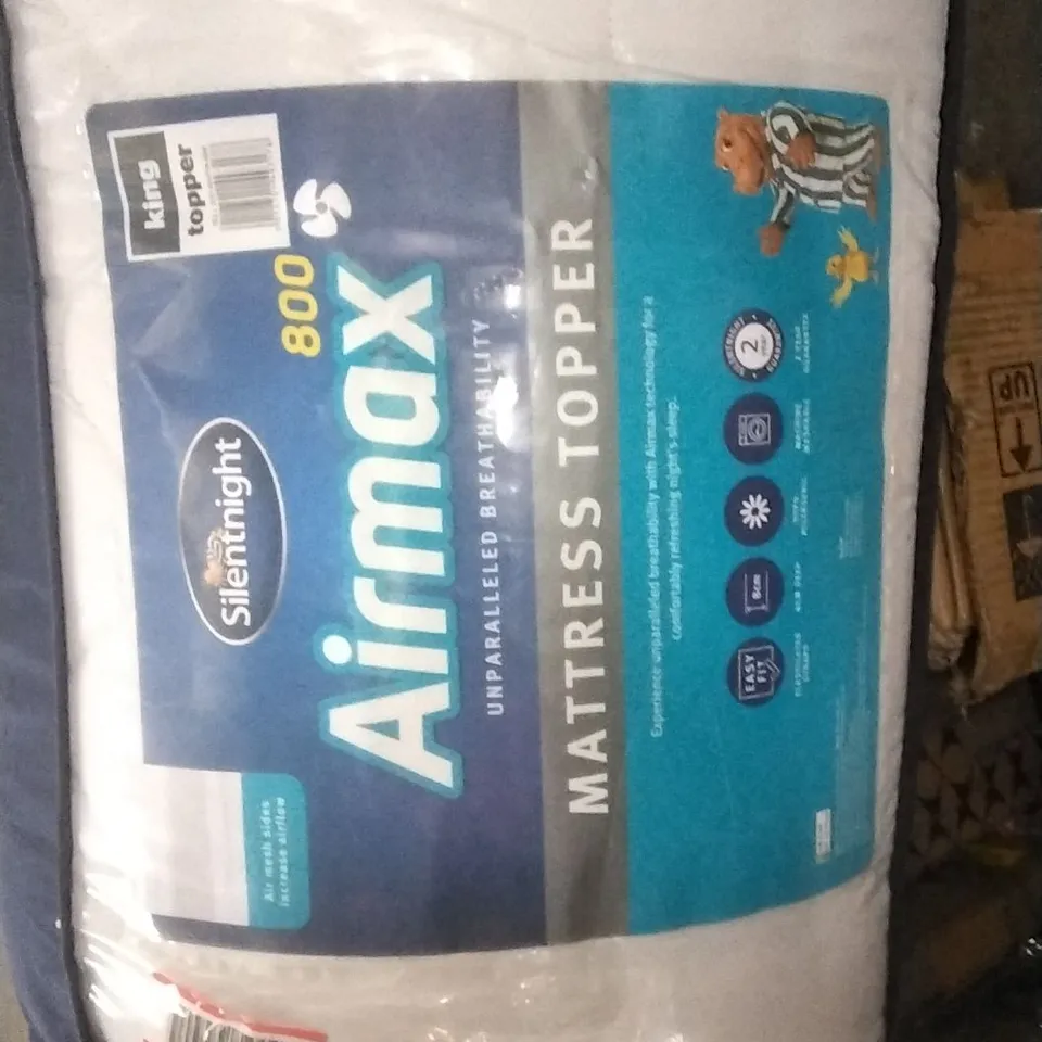 BAGGED SILENTNIGHT AIRMAX 800 MATTRESS TOPPER - KINGSIZE