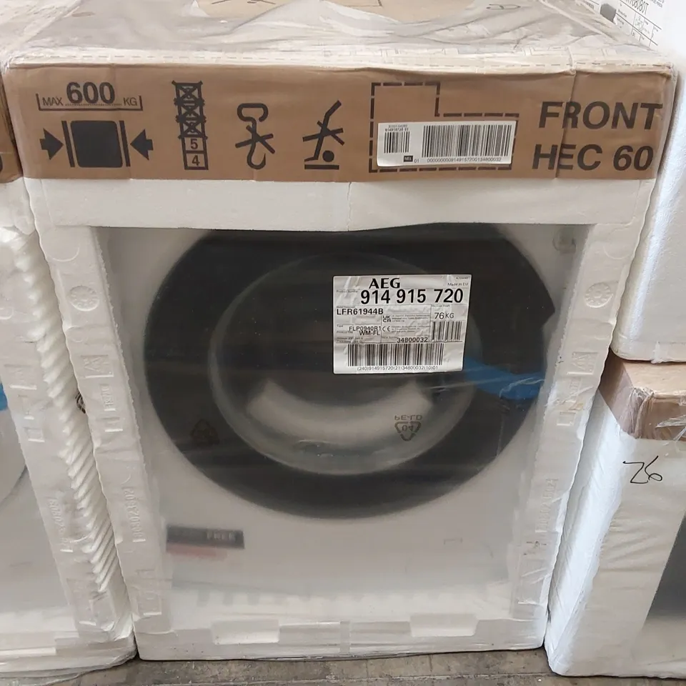 AEG LFR61944B 6000 SERIES WASHING MACHINE, 9KG, 1400 SPIN, WHITE, A RATED