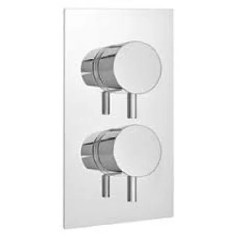 BRAND NEW BOXED AQUA R CONCID TWIN ROUND SHOWER VALVE