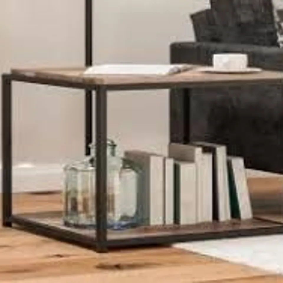 BOXED DOREL QUINCY WEATHERED OAK END TABLE