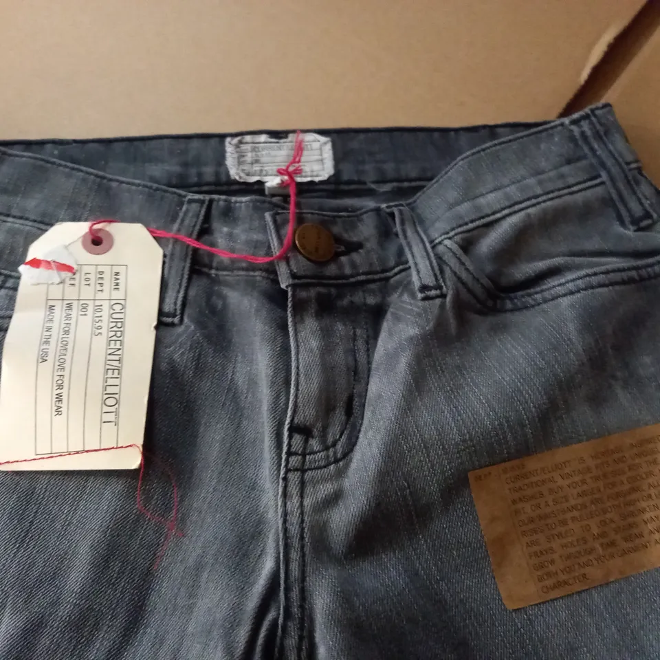 BRAND NEW CURRENT / ELLIOT THE SKINNY WASHED BLACK JEANS - 25