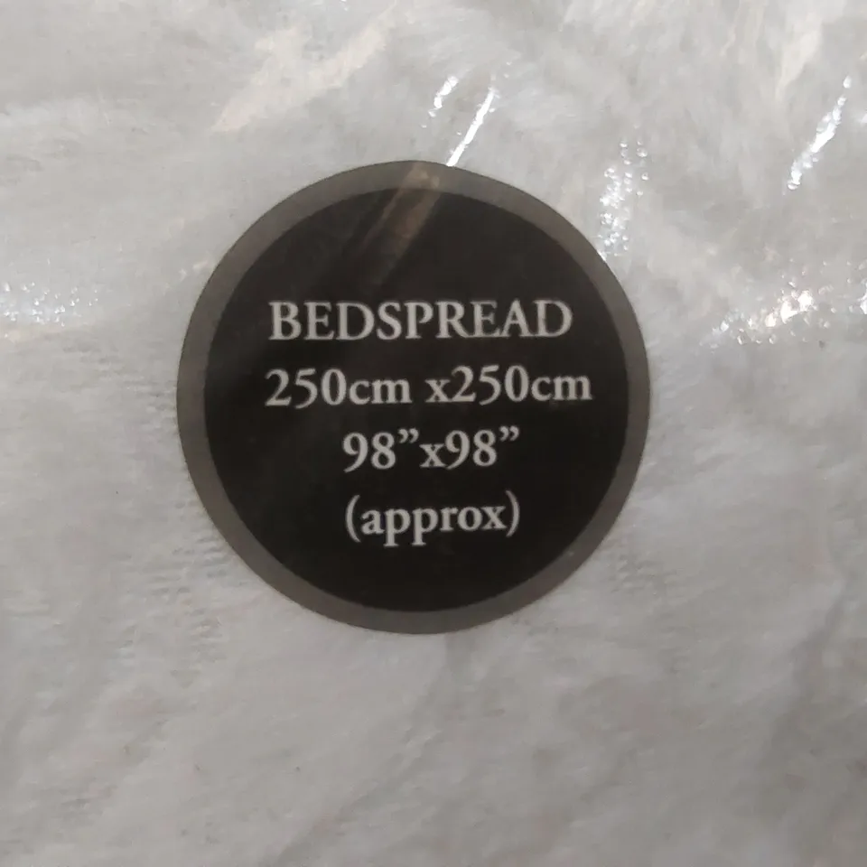 BAGGED WHITT POLYESTER BEDSPREAD WITH PILLOW SHAMS