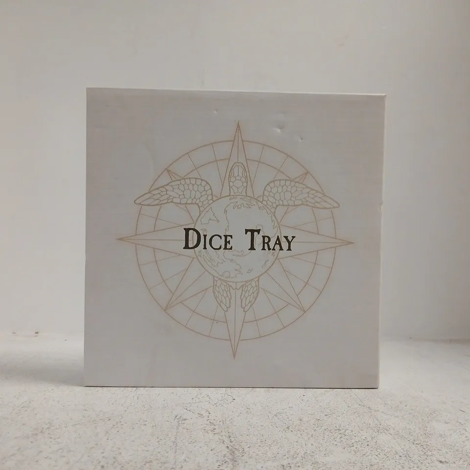 OCTAGONAL DICE TRAY WITH SKULL ARTWORK – BOXED