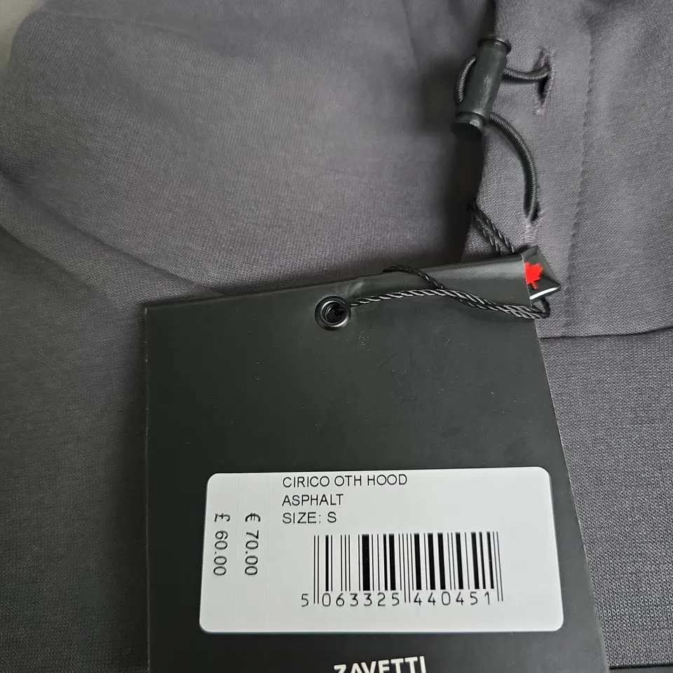 ZAVETTI CANADA HOODIE - ASPHALT GREY, SIZE S