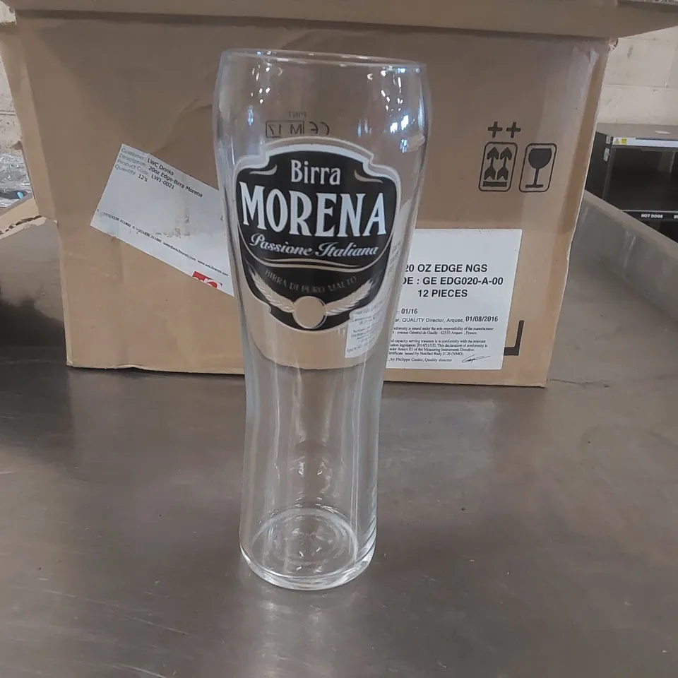 12x BOXED BIRRA MORENA PINT GLASSES