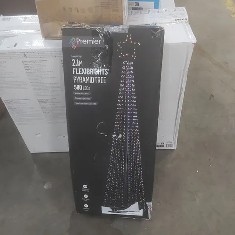 BOXED PREMIER 2.1m FLEXIBRIGHTS PYRAMID TREE 