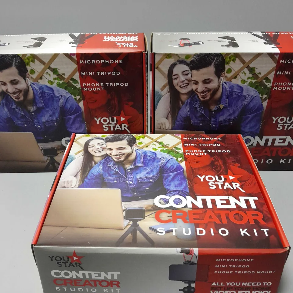 3 BOXED YOUSTAR CONTENT CREATOR STUDIO KIT