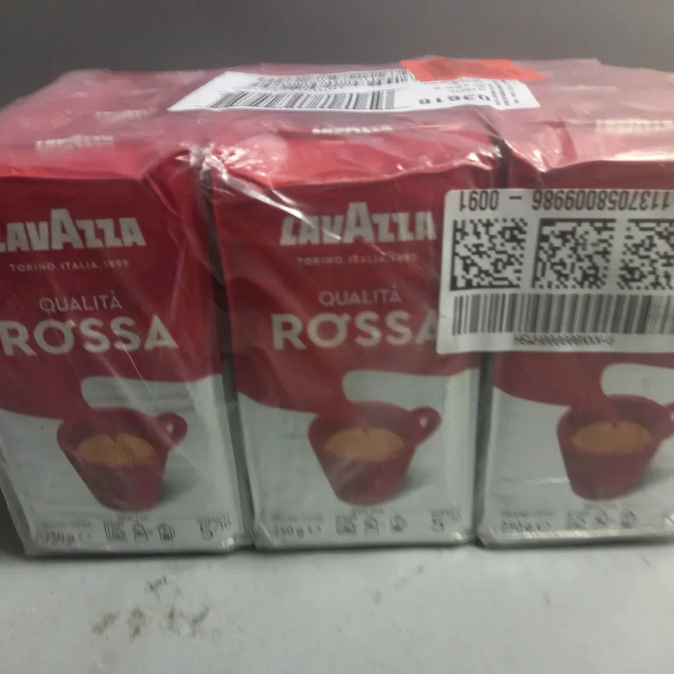12-PACK OF LAVAZZA QUALITA ROSSA 250G GROUND COFFEE