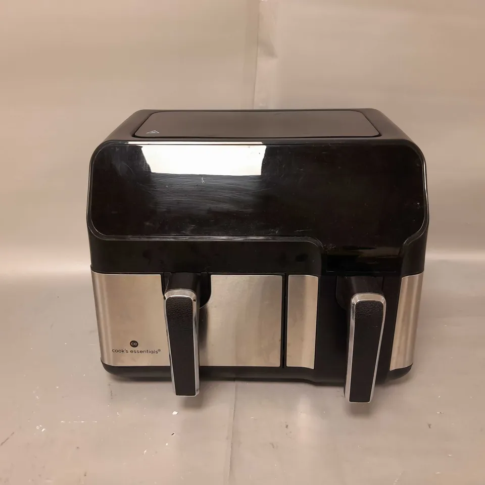BOXED COOK'S ESSENTIALS 7.7L DUAL AIR FRYER IN BLACK