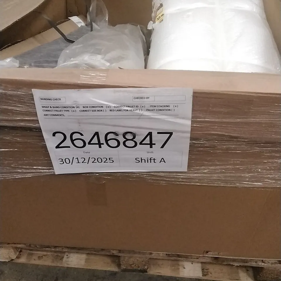 PALLET OF ASSORTED DIY, HOME IMPROVEMENT AND BUILDING PRODUCTS TO INCLUDE; DAMP PROOF MEMBRANE, BUBBLE WRAP, WALL PANELLING ETC